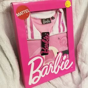 ❗Barbie Pink Quarter Zip Long Sleeve Sweatshirt in Mattel Doll Replica Box Large